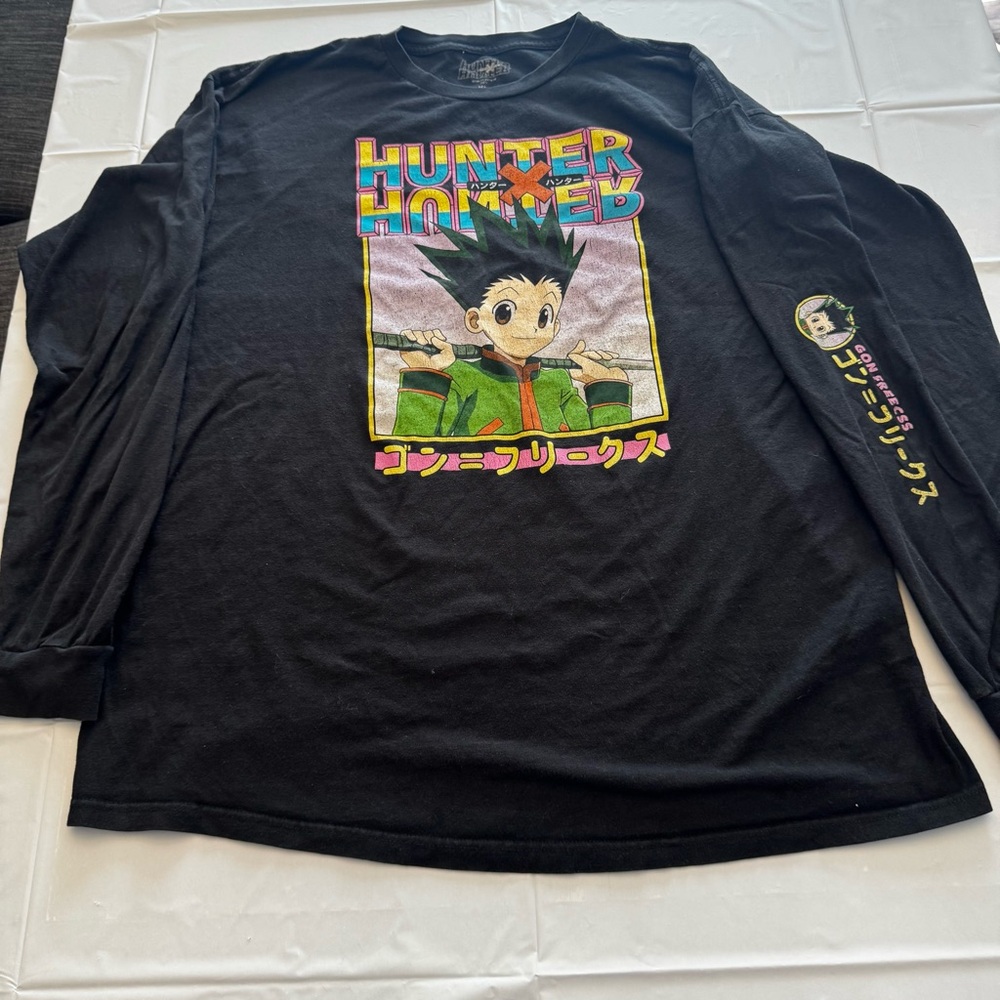 HUNTER X HUNTER Men's (Size XL) Black Long Sleeve Anime Graphic T-Shirt